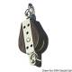 Scripete velier VIADANA Delrin Ball-bearing block 1 rola pivot cu bucla 12x57mm