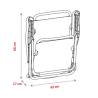 Scaun pliabil plaja ALCO 607ALGF-0030 cu spatar reglabil, structura aluminiu, turcoaz, max. 110kg, 65x80x71cm