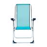 Scaun pliabil ALCO 367ALF-0030, cu spatar inalt, structura aluminiu, turcoaz, max. 110kg, 101x61x63cm