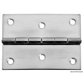 Hinge mirror polished SS 75x75 mm