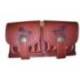 Toc port glont din piele TAPEL, 10 posturi, model mistret, maro roscat