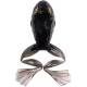 Broasca siliconica LIVETARGETFREESTYLE FROG UNRIGGED 6cm, Black/Black, 3 buc/plic