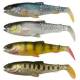 Shad SAVAGE Craft Cannibal Paddletail 10.5cm, 12g, Clear Water Mix, 4 buc/plic