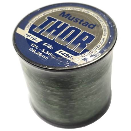 Fir monofilament MUSTAD THOR GREEN 0.37mm, 9.0kg, 928m