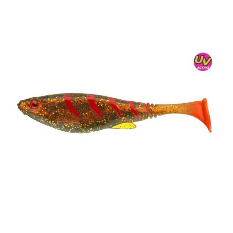 Naluca DAIWA Prorex Belly Shad 11cm, Motor Oil Tiger, 4 buc/plic