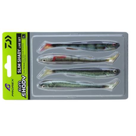 Shad DAIWA Prorex Real Slim Shady Live 10.5Ccm, Color Set, 4 buc/plic