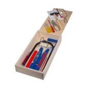 Set traforaj PEBARO 452, ambalat in cutie de lemn, 23 piese