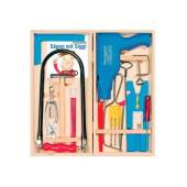 Set traforaj PEBARO 455 in cutie de lemn + masina de gaurit + unelte