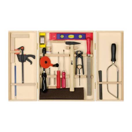 Set profesional pentru lucrul cu lemnul PEBARO 412, ambalat in cutie de lemn
