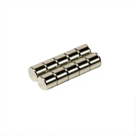 Set 10 magneti neodim disc PEBARO 20929, N48, dimensiuni 6x5mm