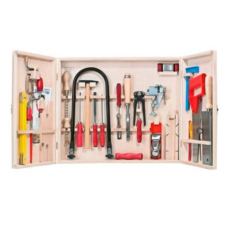 Trusa expert PEBARO 419 in cutie de lemn + set extins de unelte