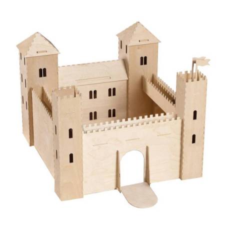Kit constructie castel de lemn PEBARO 887, 61 piese