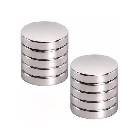 Set 10 magneti neodim disc PEBARO 20927, N48, dimensiuni 6x2mm