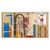Set traforaj in cutie de lemn PEBARO 407, 18 piese