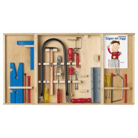 Set traforaj in cutie de lemn PEBARO 407, 18 piese