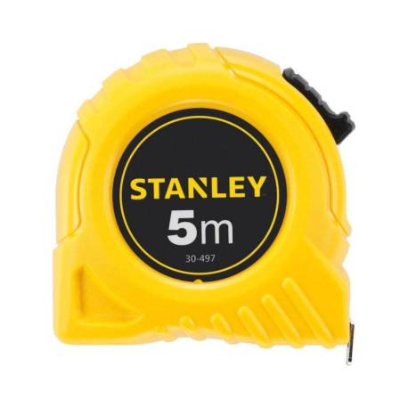 Ruleta clasica STANLEY 5m, protectie Tylon, tru-zero, 5m x 19mm, blister