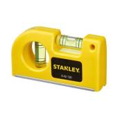 Nivela magnetica de buzunar STANLEY 0-42-130, 8.7cm, 2 fiole
