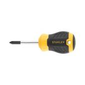 Surubelnita scurta STANLEY STHT16154-0 Stubby Cushion Grip cu varf cruce PH1, tija 45mm, PH1x45