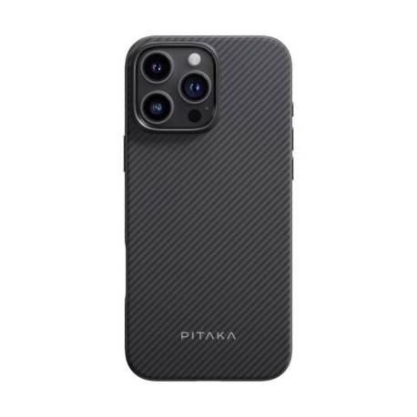 Husa PITAKA MagEZ 5 Pro, 600D Military-Grade, pentru iPhone 16 Pro Max, MagSafe, Ultra Slim, Negru/Gri