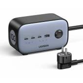 Prelungitor smart UGREEN Nexode Pro, 100W, 3x AC 220V, 3x USB-C, 1x USB-A, Gri