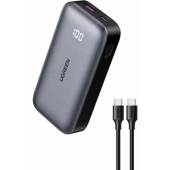 Baterie externa UGREEN Mini 10000mAh, Digital Display, Gri
