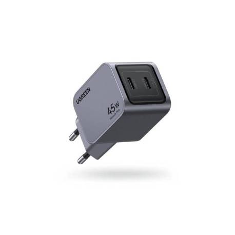 Incarcator retea UGREEN Nexode Pro, 45W, 2x USB-C GaN Fast Charger, Gri