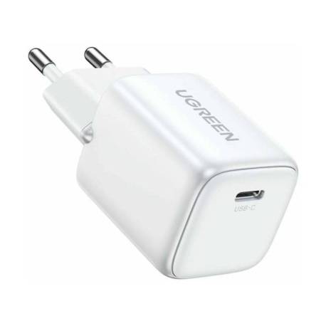 Incarcator retea UGREEN Nexode Mini 20W, GaN, USB-C, PD Alb
