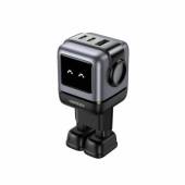 Incarcator retea UGREEN Uno 65W, GaN Fast Charging, 2x USB-C, 1x USB-A Negru