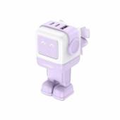 Incarcator retea UGREEN Uno 65W, GaN Fast Charging, 2x USB-C, 1x USB-A Violet
