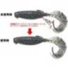 Naluca KEITECH Flapper Grub 10cm, Silver Pearl Glow 024, 7 buc/plic