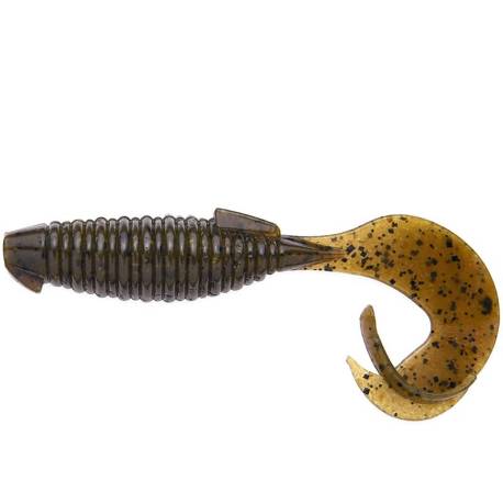Naluca KEITECH Flapper Grub 10cm, Green Pumpkin Pepper 101, 7 buc/plic