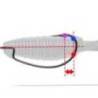Naluca KEITECH Flapper Grub 10cm, Silver Shad 320, 7 buc/plic