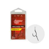 Carlige legate BENZAR METHOD Nr.8, fir textil 0.10mm, spike 7mm, 2 buc/plic