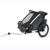Carucior multisport dublu THULE Chariot Cross 2, Dark Slate