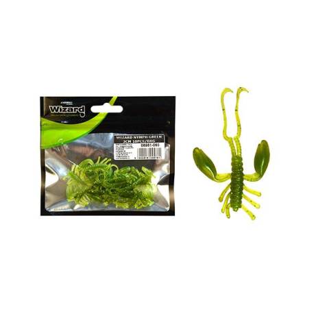 Larva siliconica WIZARD NYMPH Green, 3cm, 10 buc/plic