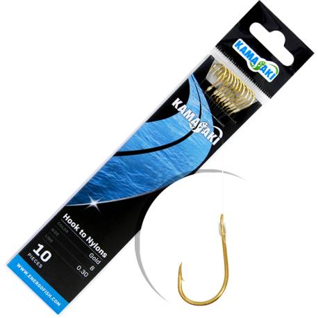 Carlige legate KAMASAKI CHINU Gold nr.10, 10 buc/plic