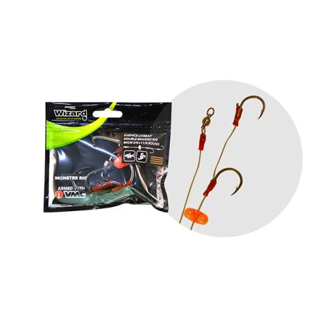 Montura somn WIZARD MONSTER Surface Livebait Double Braded Rig 7/0+9/0 Round