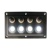 Panou electric impermeabil IP65 cu 4 comutatoare LED tactile, 12/24V
