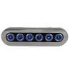 Panou de control electric inox, IP65, comutatoare LED, 4 x ON-OFF blue