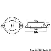 Volvo Penta 2-pcs collar w/screws zinc