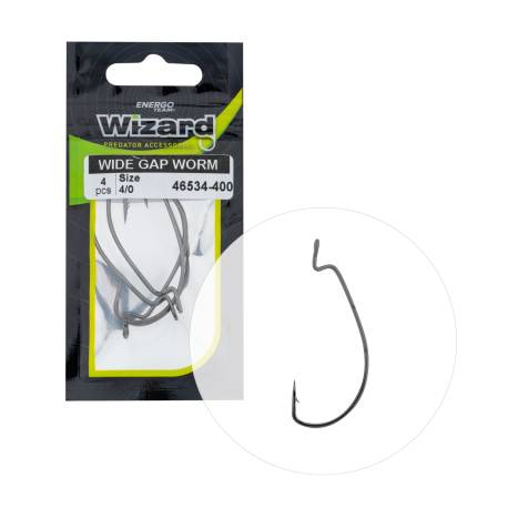 Carlig offset WIZARD WIDE GAP WORM 2/0, 5 buc/plic