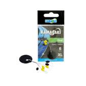 Opritor oval KAMASAKI Negru/Galben, XL, 6 buc/plic