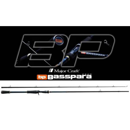 Lanseta MAJOR CRAFT BASSPARA BXC-632M BAITCAST 1.90m 1/4-3/4oz 7-21g, 2 tronsoane