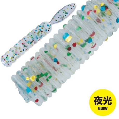 Naluca MAJOR CRAFT AJI-DO WORM CANDOLL 5cm 005 Clear Lame Mashimashi Glow 8 buc/plic