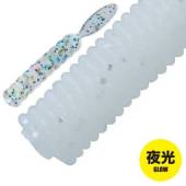 Naluca MAJOR CRAFT AJI-DO WORM CANDOLL 5cm 010 Glow White Silver Lame 8 buc/plic