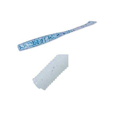 Vierme siliconic MAJOR CRAFT AJI-DO ZANBY 6.3cm 010 Glow White Silver Lame, 8 buc/plic