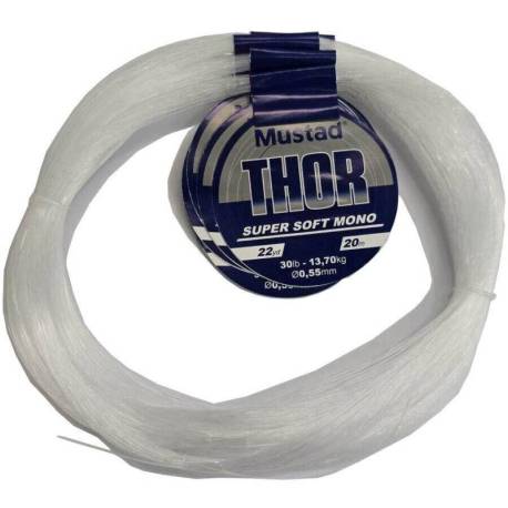 Leader MUSTAD THOR SUPER SOFT MONO Clear 0.45mm, 9.0kg, 20m