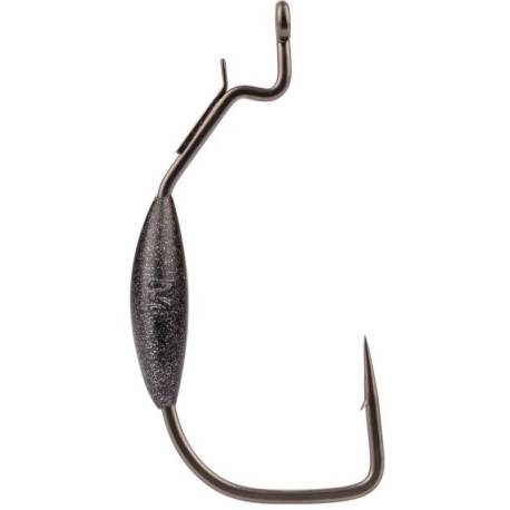 Carlig offset MUSTAD ALPHA-GRIP ASSAULT HOOK WEIGHTED 2/0, 3.5g, 3 buc/plic