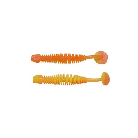 Grub BERKLEY POWER LEECH 5cm, Fluo Orange/Sunshine Yellow, 12 buc/plic