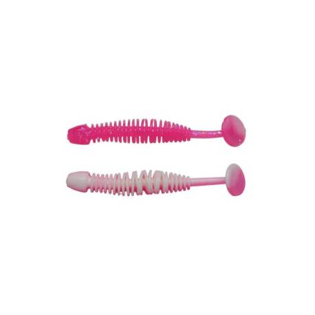 Grub BERKLEY POWER LEECH 5cm, Pink/White, 12 buc/plic